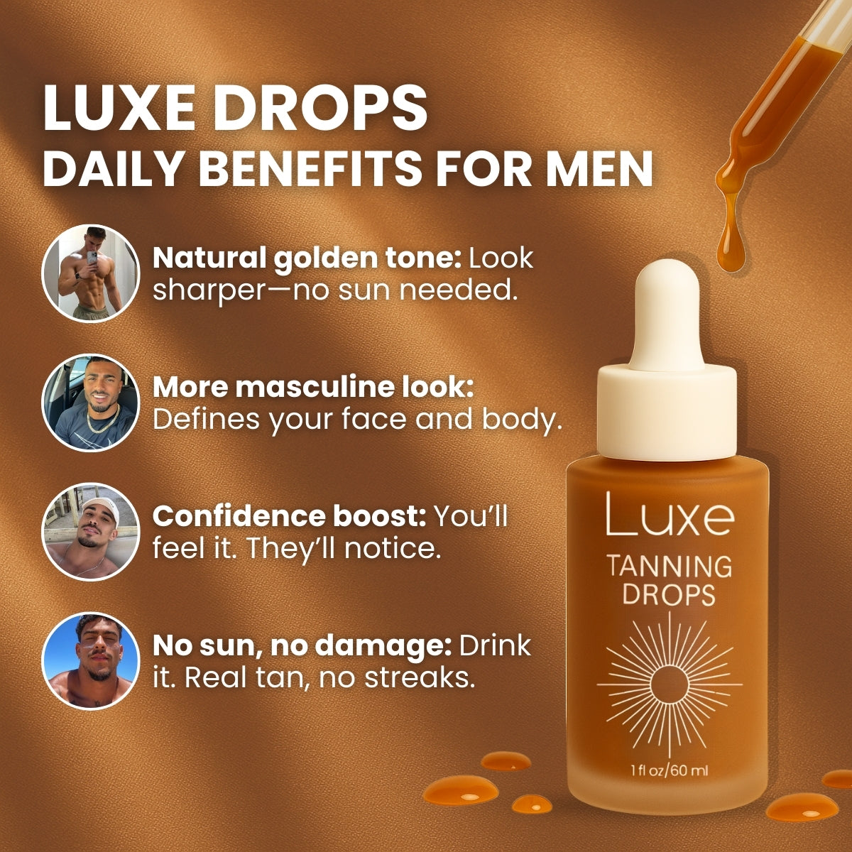 Luxe™ Tanning Drops - Elite Men's Formula
