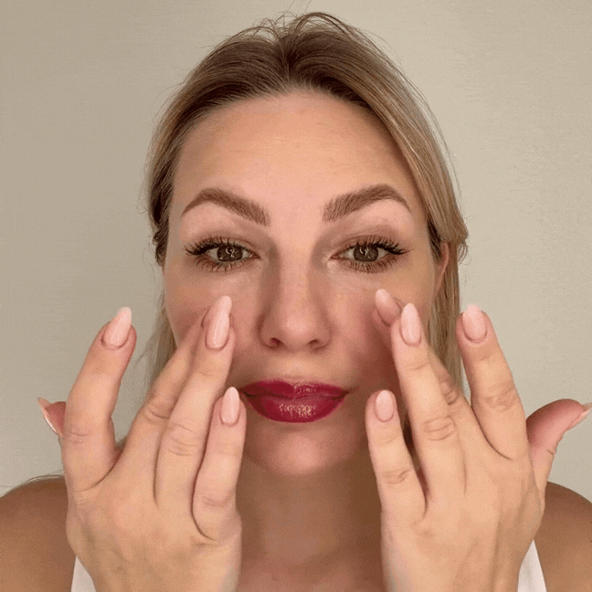 Step 2 — apply small dots to the face